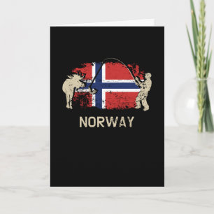 Norwegische Flagge Karte