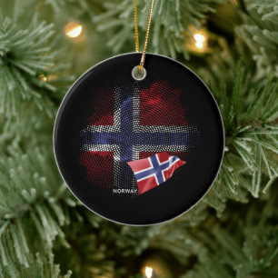 norwegische Flagge Keramik Ornament
