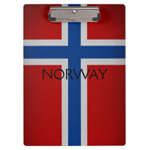 Norwegische Flagge Klemmbrett