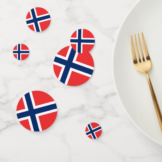 Norwegische Flagge Konfetti (Gruppe)