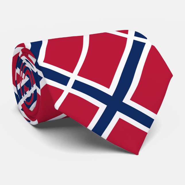 Norwegische Flagge Krawatte (Gerollt)