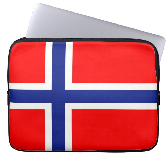 Norwegische Flagge Laptopschutzhülle (Vorderseite)