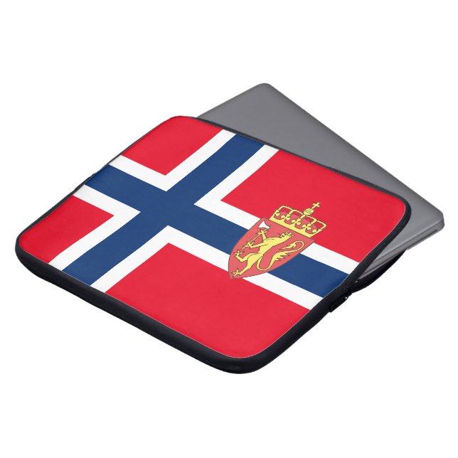 Norwegische Flagge Laptopschutzhülle (Vorne Oben)