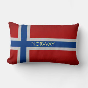 Norwegische Flagge Lendenkissen