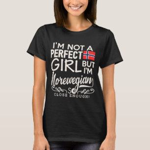 Norwegische Flagge Mädchen Norwegischer Stolz Souv T-Shirt