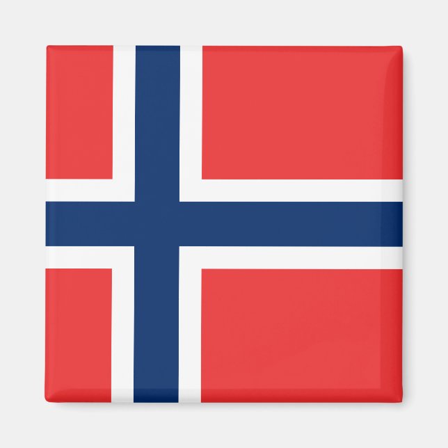 Norwegische Flagge Magnet (Vorne)