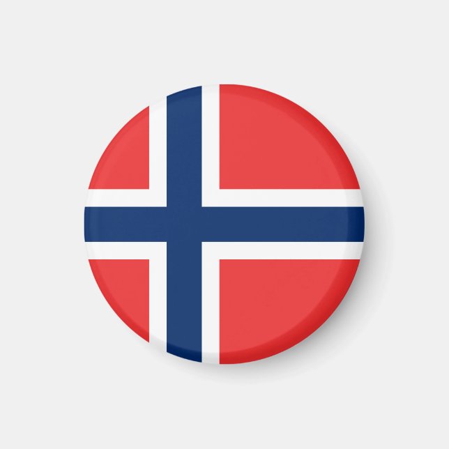 Norwegische Flagge Magnet (Vorne)