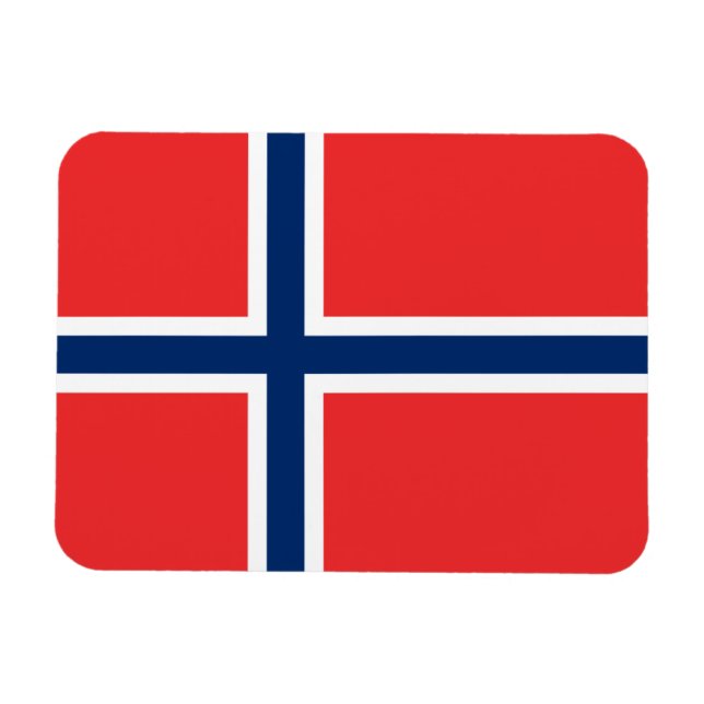 Norwegische Flagge Magnet (Horizontal)