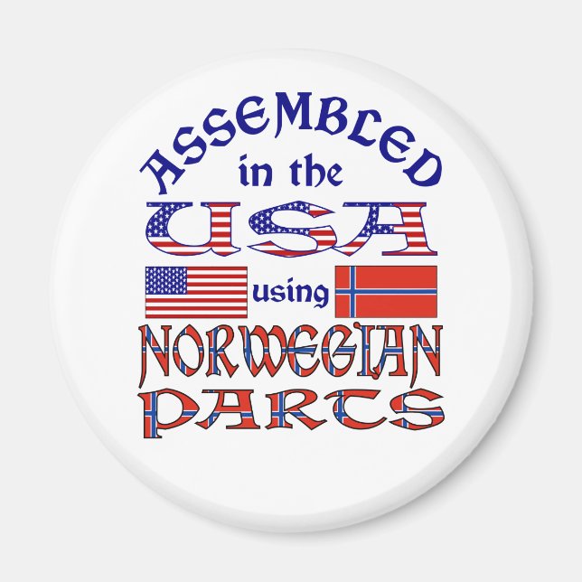 Norwegische Flagge Magnet (Vorne)