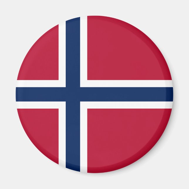 Norwegische Flagge Magnet (Vorne)