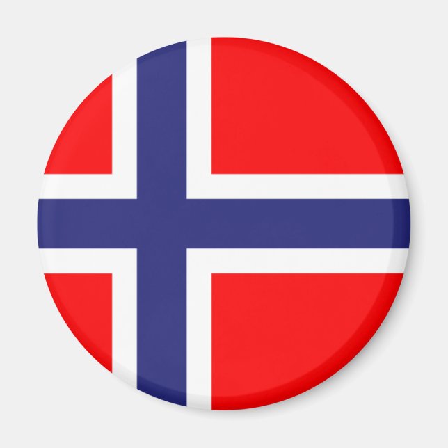 Norwegische Flagge Magnet (Vorne)