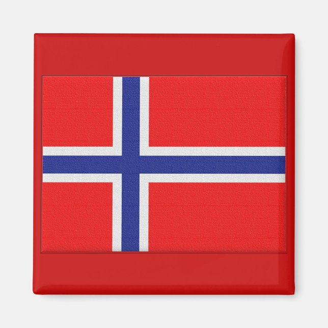 Norwegische Flagge Magnet (Vorne)