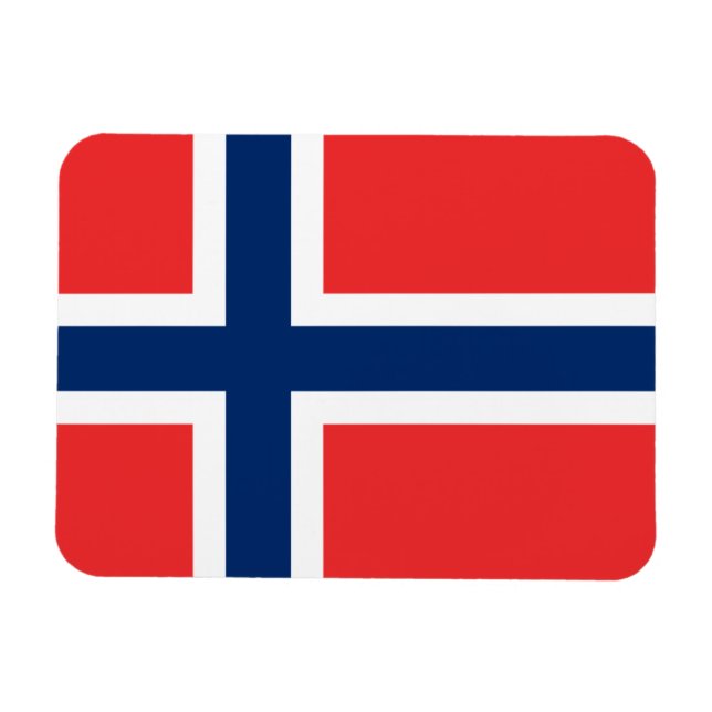 Norwegische Flagge Magnet (Horizontal)