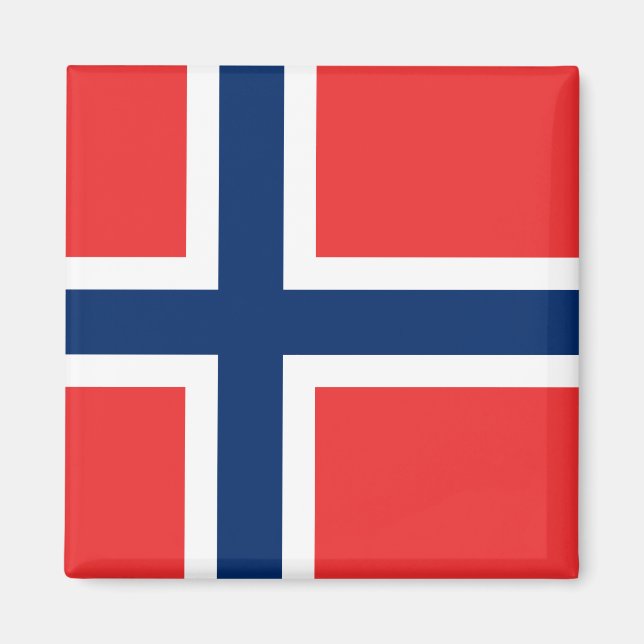 Norwegische Flagge Magnet (Vorne)
