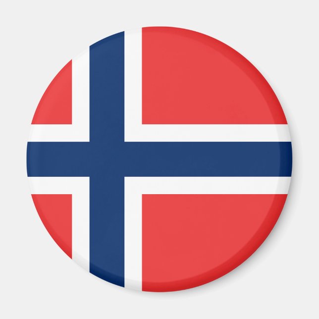 Norwegische Flagge Magnet (Vorne)