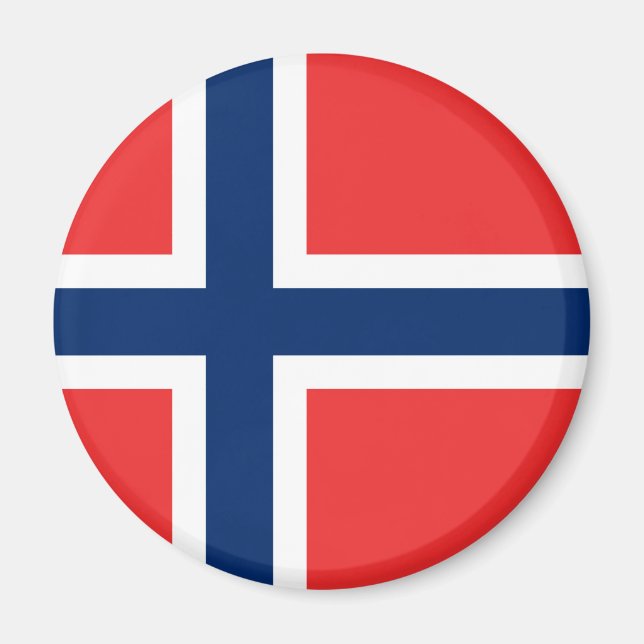 Norwegische Flagge Magnet (Vorne)