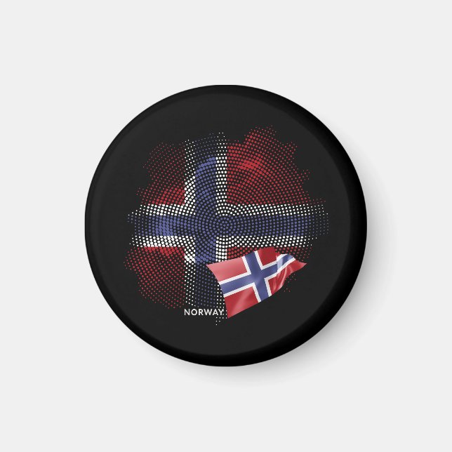 norwegische Flagge Magnet (Vorne)