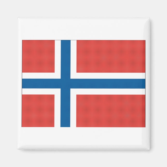 Norwegische Flagge Magnet (Vorne)