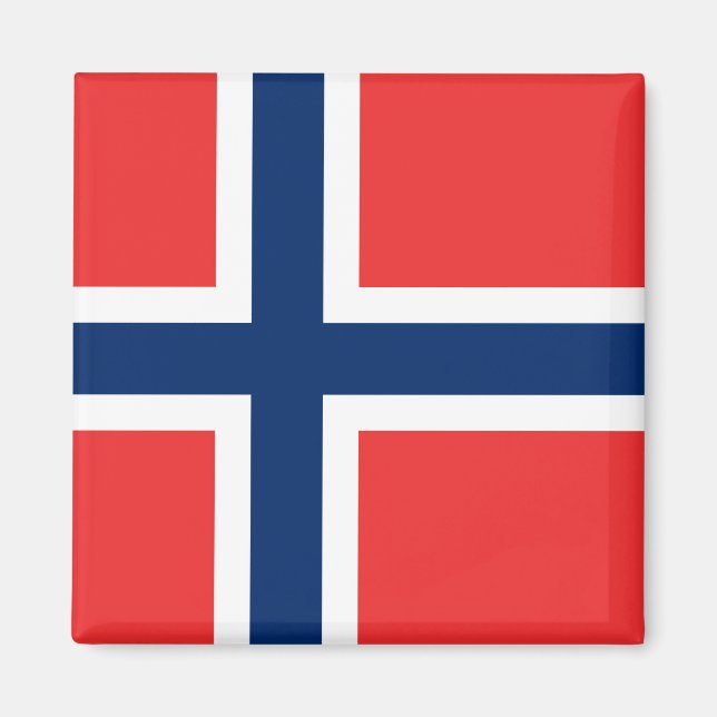 Norwegische Flagge Magnet (Vorne)