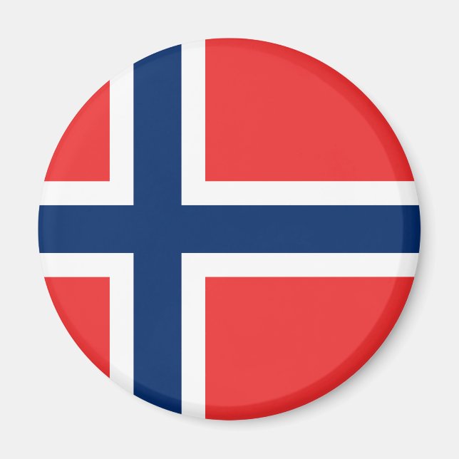 Norwegische Flagge Magnet (Vorne)