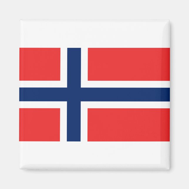 Norwegische Flagge Magnet (Vorne)