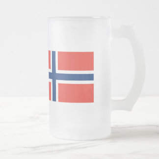 Norwegische Flagge Mattglas Bierglas