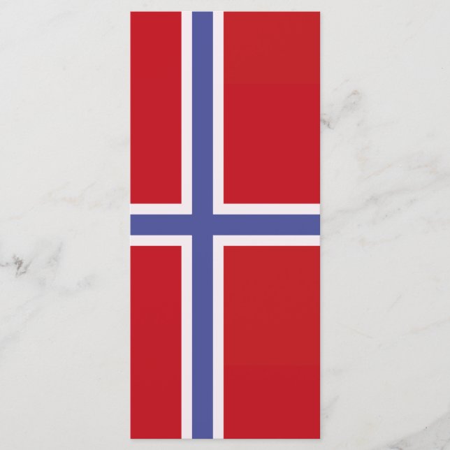 Norwegische Flagge Menükarte (Vorderseite)