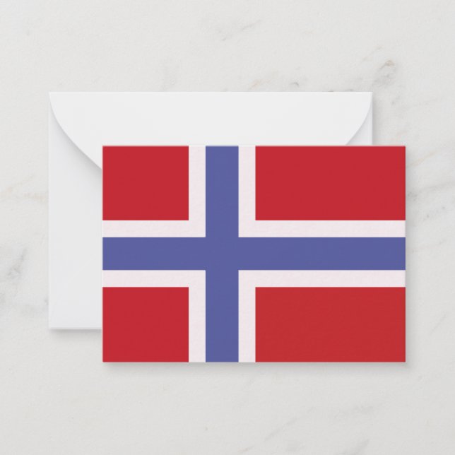 Norwegische Flagge Mitteilungskarte (Vorderseite)