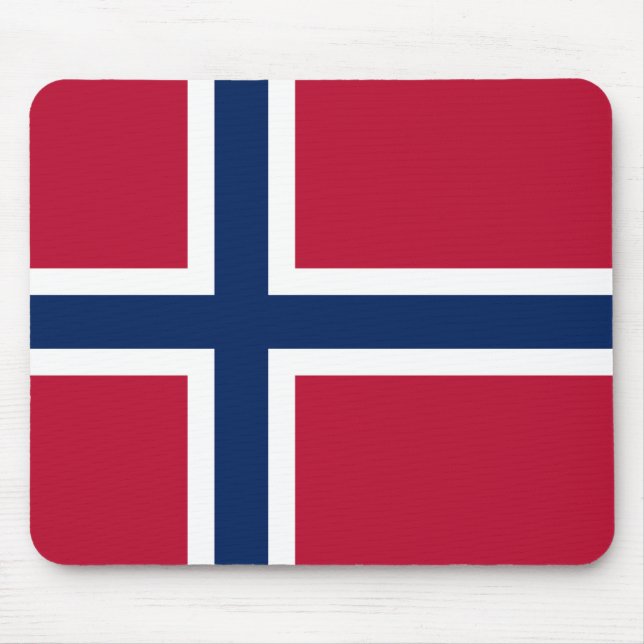 Norwegische Flagge Mousepad (Vorne)