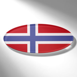 Norwegische Flagge Namenschild