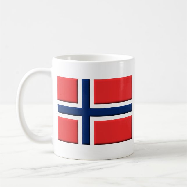 Norwegische Flagge Norsk Mug Kaffeetasse (Links)
