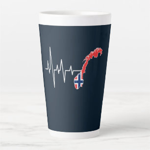 Norwegische Flagge Norwegen Flagge Norge Herzschla Milchtasse