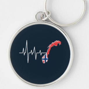 Norwegische Flagge Norwegen Flagge Norge Herzschla Schlüsselanhänger