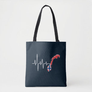Norwegische Flagge Norwegen Flagge Norge Herzschla Tasche