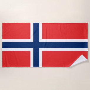 Norwegische Flagge (Norwegen) Strandtuch