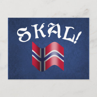 Norwegische Flagge Norwegen Trinkstoß Toast Postkarte