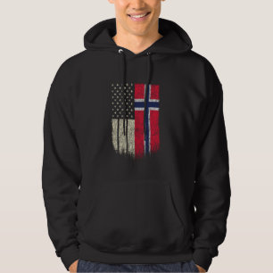 Norwegische Flagge Norwegen USA Preis Hoodie