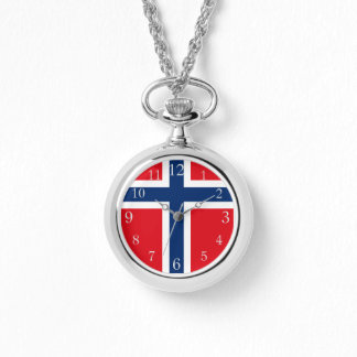 norwegische Flagge, norwegische Flagge, nordische  Armbanduhr