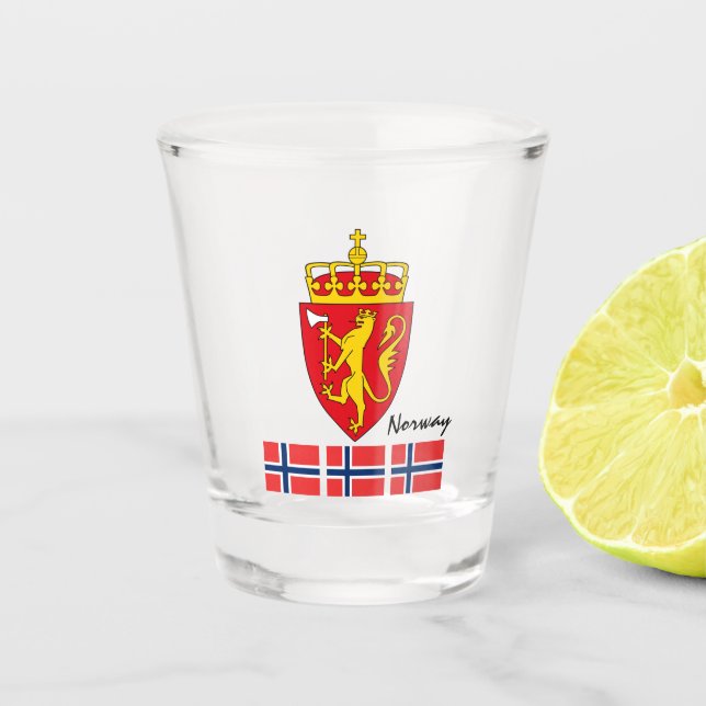 Norwegische Flagge / Norwegischer Landpatriot /spo Schnapsglas (Vorderseite)