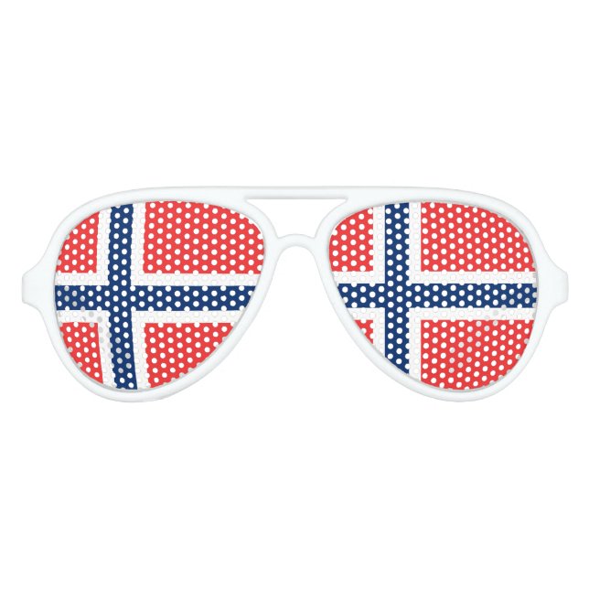 norwegische Flagge Party Schattierungen Sonnenbril Sonnenbrille (Vorderseite)
