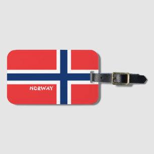 Norwegische Flagge Patriotisch Gepäckanhänger