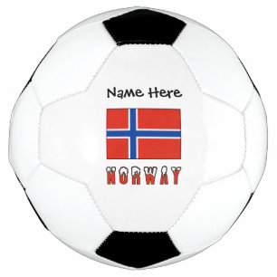 Norwegische Flagge Personalisiert  Fußball