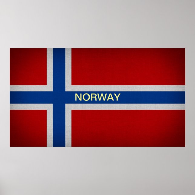 Norwegische Flagge Poster (Vorne)