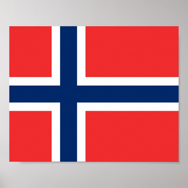 Norwegische Flagge Poster (Vorne)