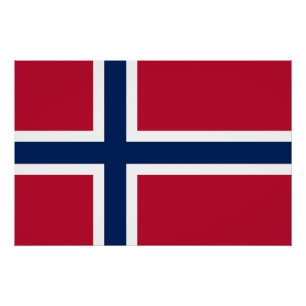 Norwegische Flagge Poster