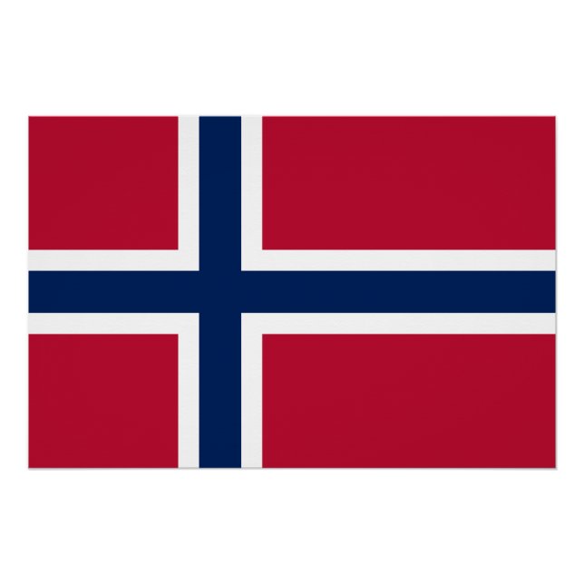 Norwegische Flagge Poster (Vorderseite)
