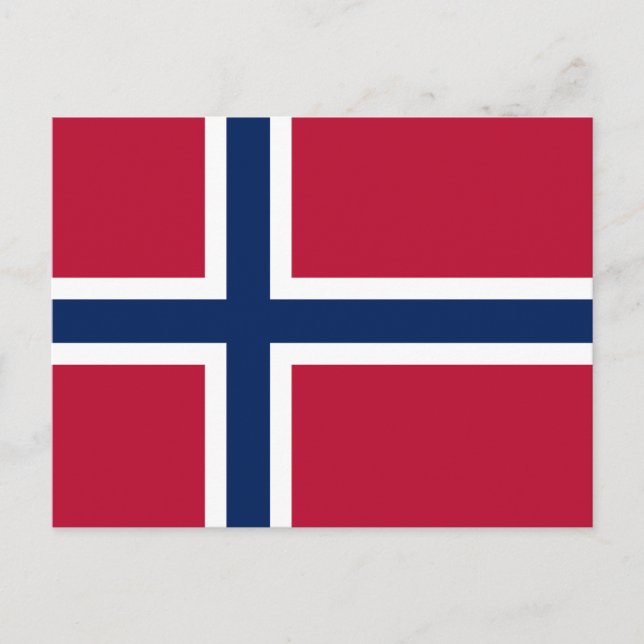 Norwegische Flagge Postkarte (Vorderseite)