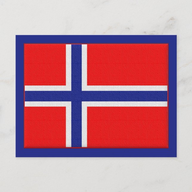 Norwegische Flagge Postkarte (Vorderseite)