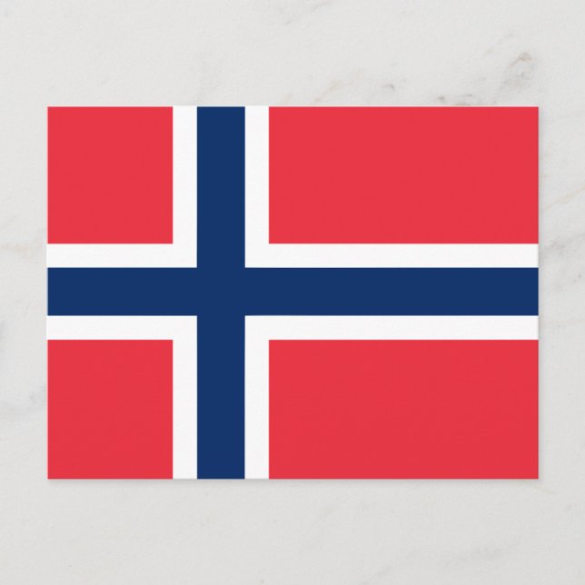 Norwegische Flagge Postkarte (Vorderseite)