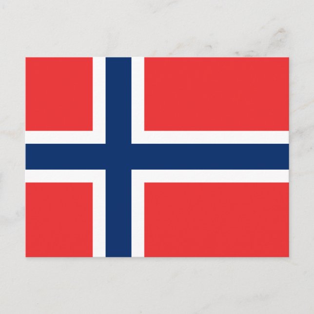 Norwegische Flagge Postkarte (Vorderseite)